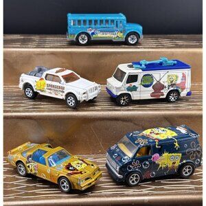 Racing Champions SpongeBob SquarePants Nickelodeon Matchbox Lot 4 Diecast Cars‎